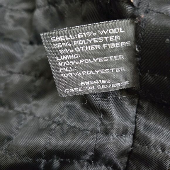 Kenneth Cole Reaction Pea Coat Men's XXL Double Breasted Wool Blend Charcoal - Picture 8 of 13